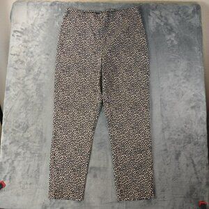 Jules & Leopold Women M Black & Beige Abstract straight leg Funky Feminine pants